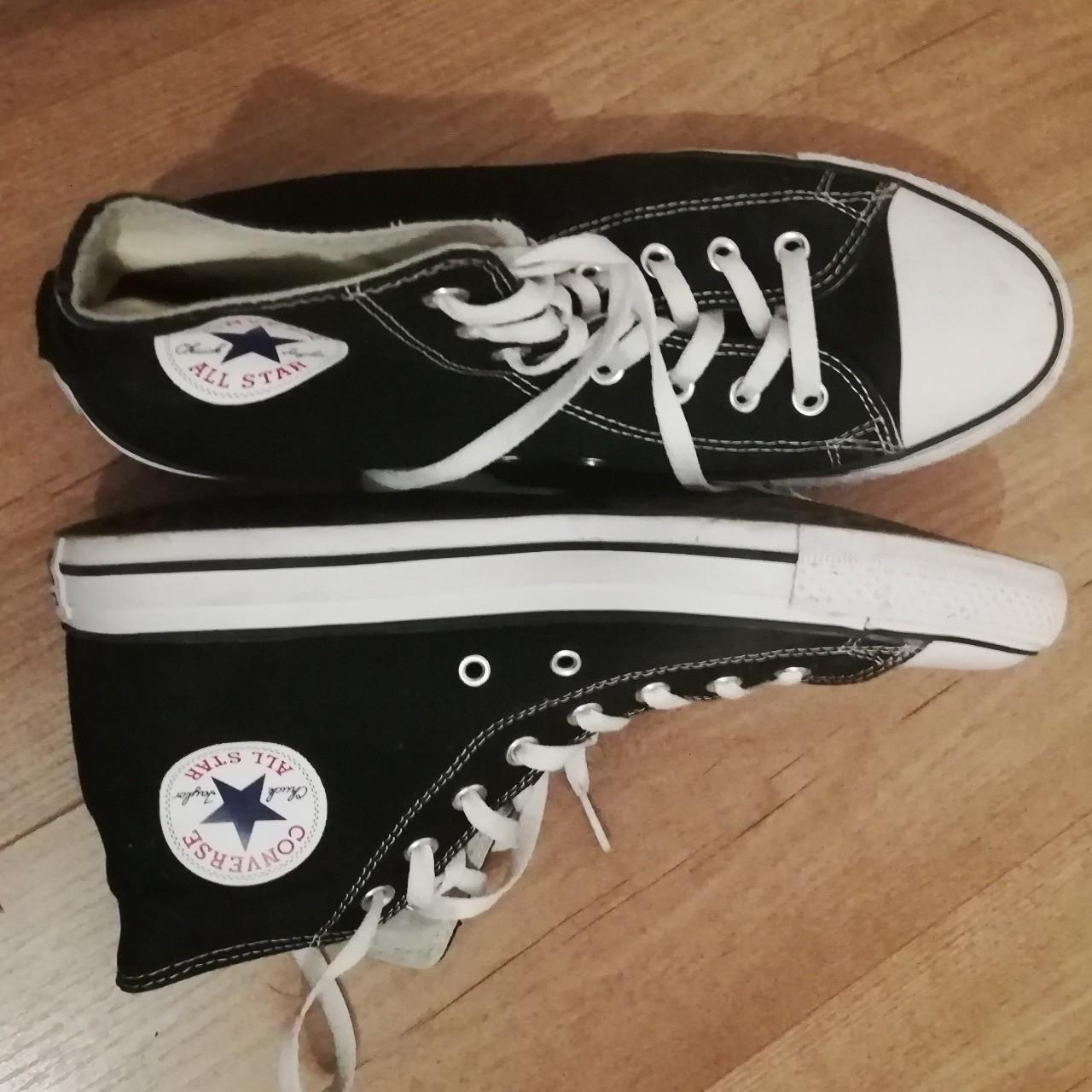 BLACK CONVERSE SHOES fake SIZE 10 Only have been