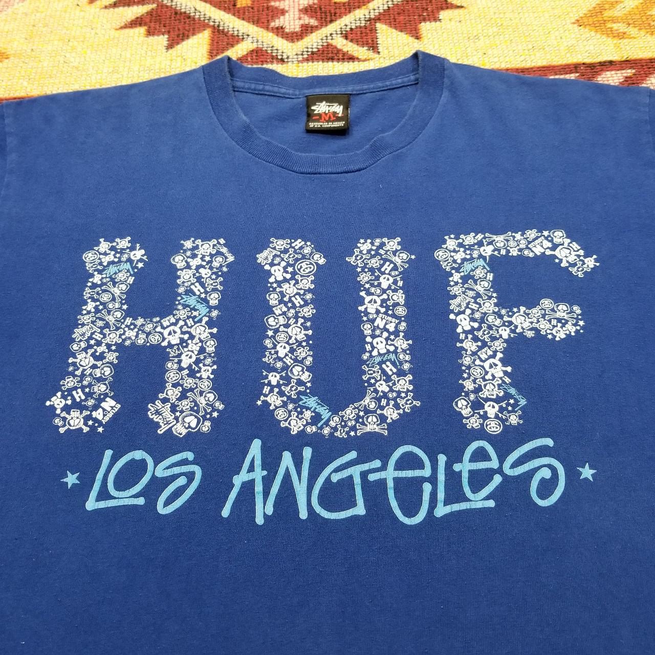 Stussy x HUF Los Angeles t shirt Adult Medium Good. Depop