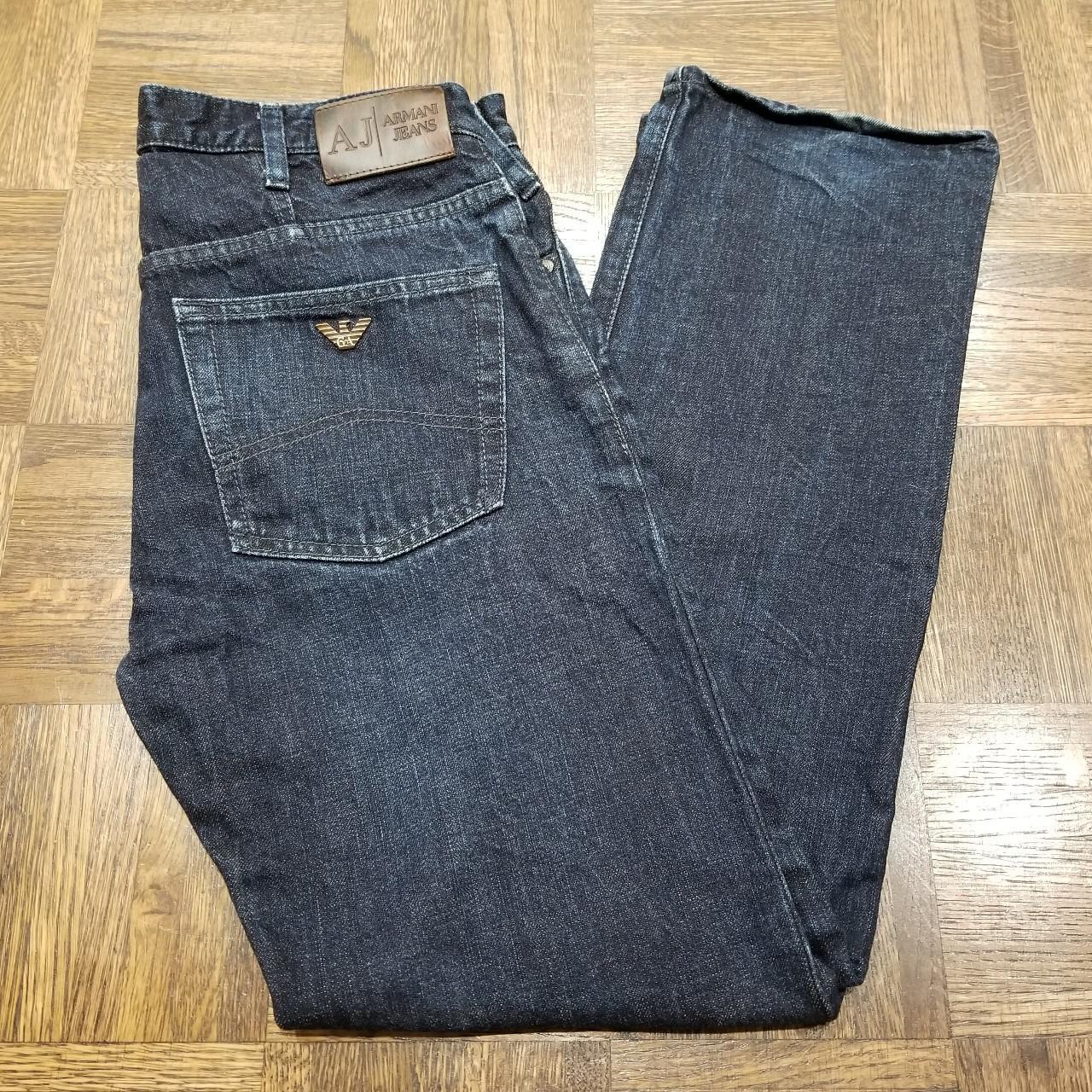 Armani Men's Navy Jeans | Depop