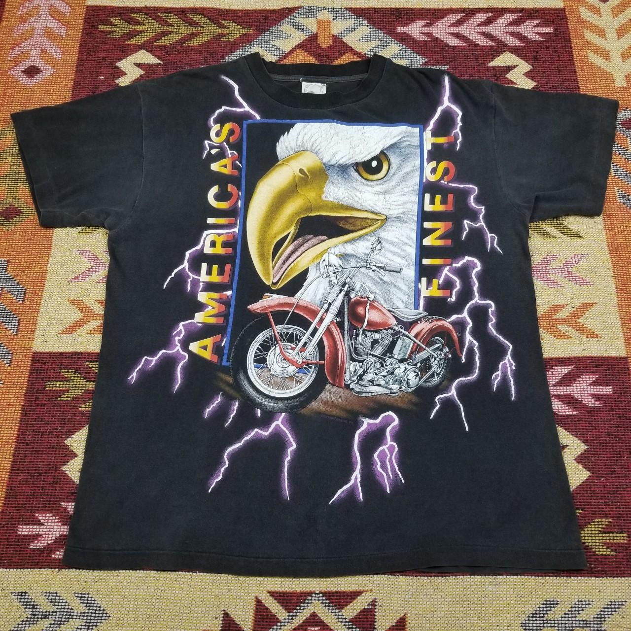 Vintage American Thunder motorcycle t shirt Adult XL... - Depop