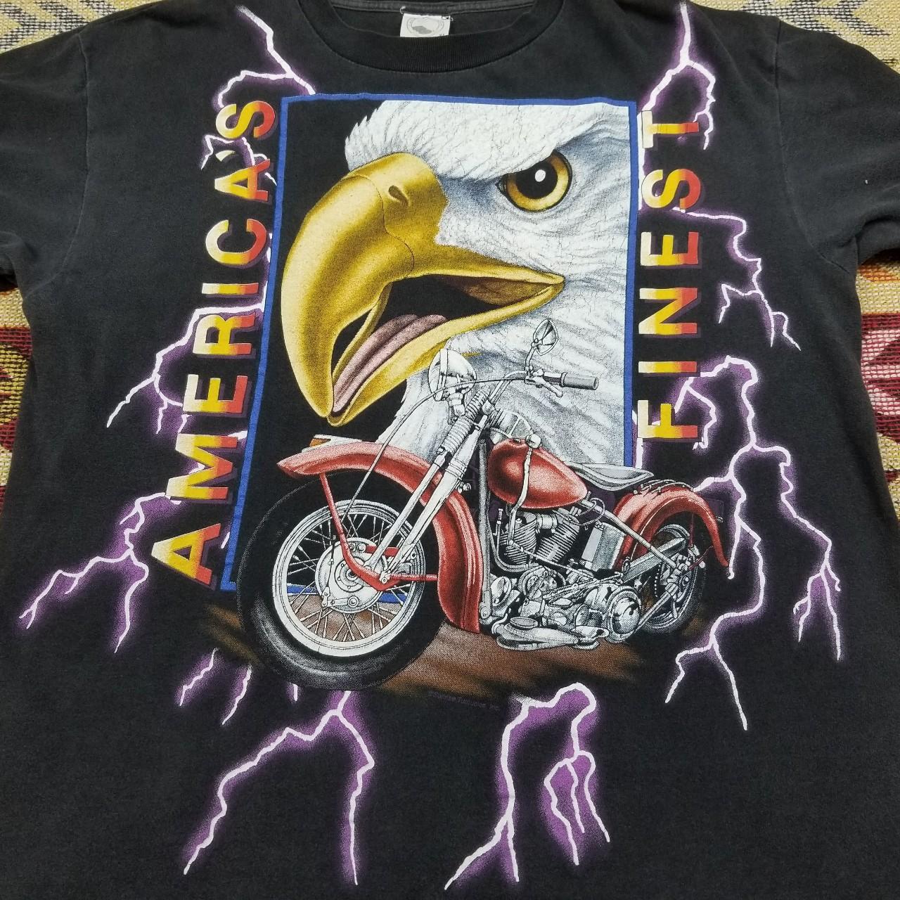 Vintage American Thunder motorcycle t shirt Adult XL... - Depop