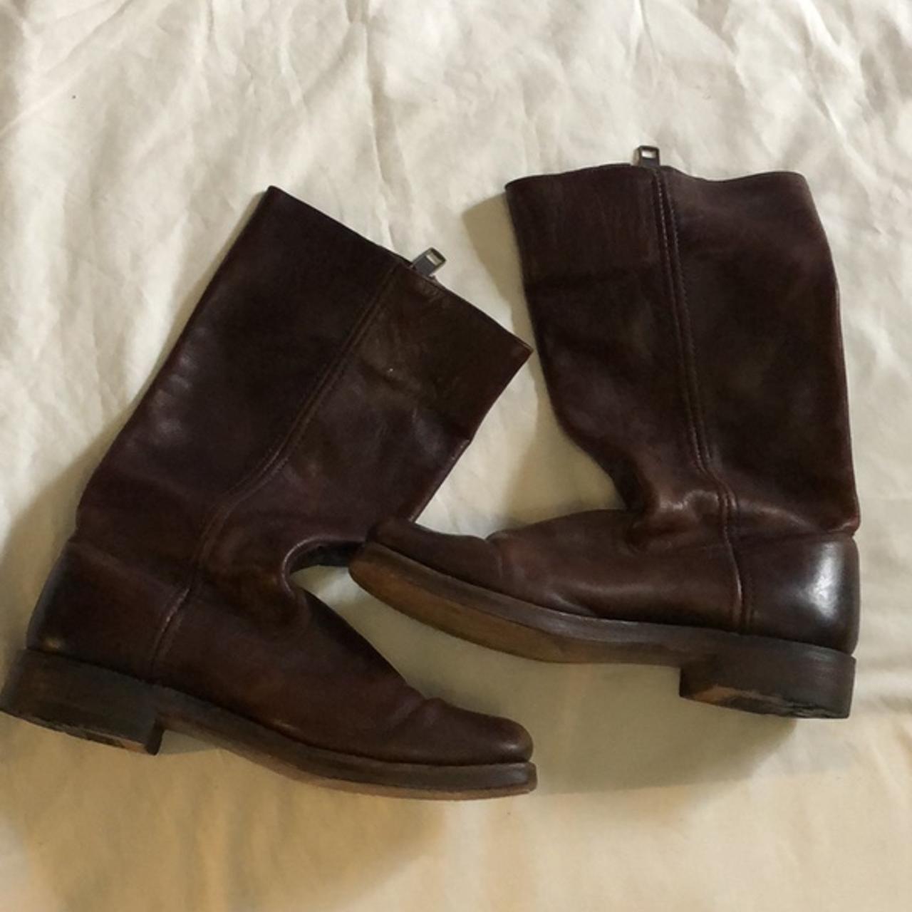 frye leather high shaft boots