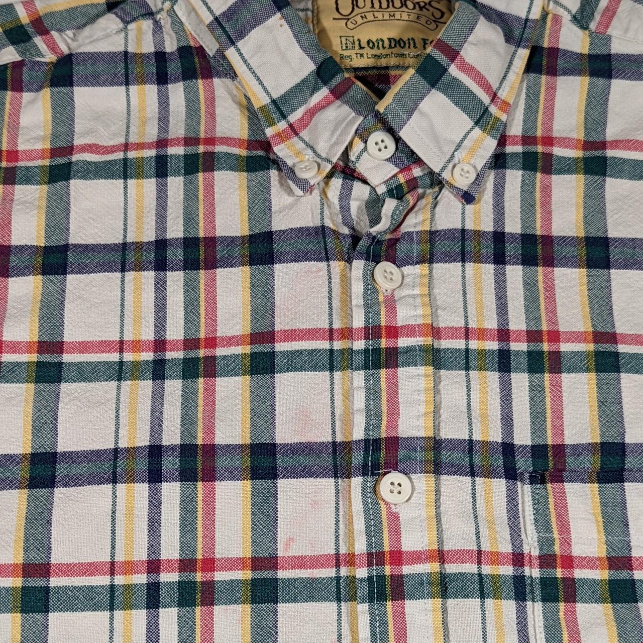 Men's White and Green Shirt (2)
