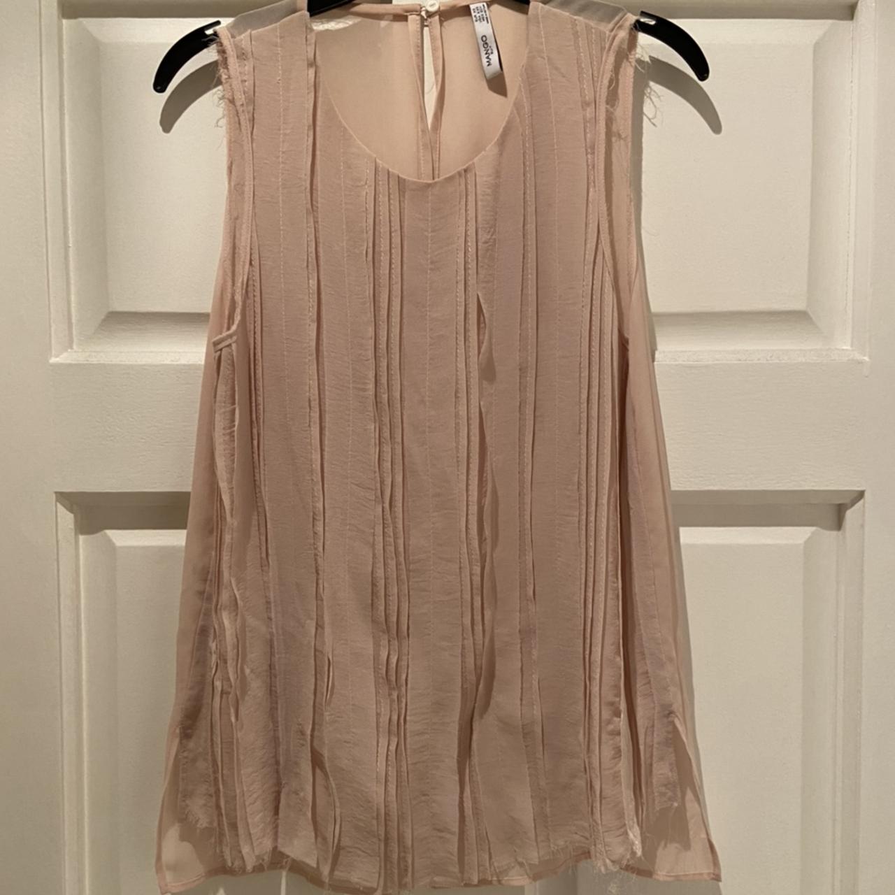 Beautiful Pale Pink Mango Blouse Xs - Depop