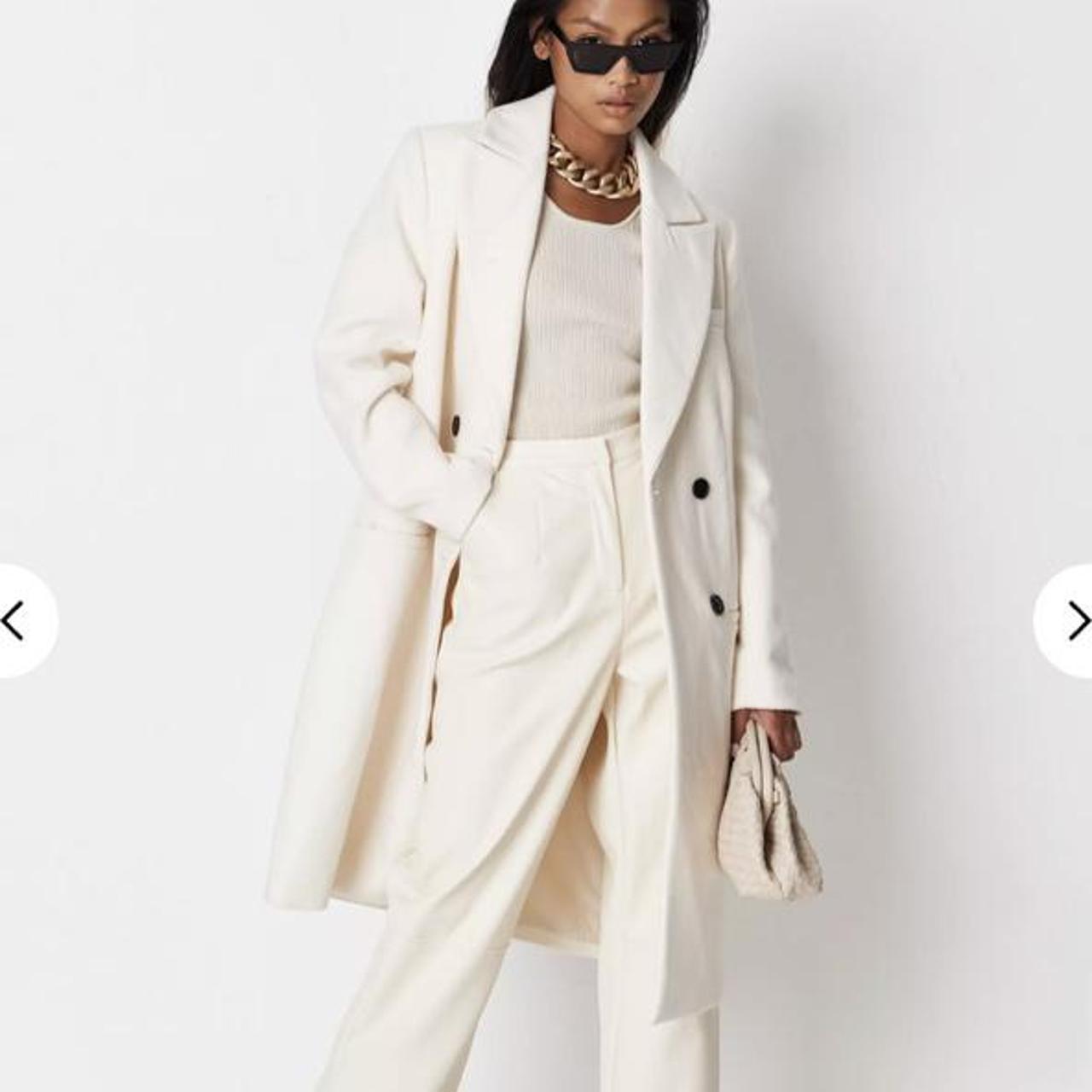 tailored cream coat