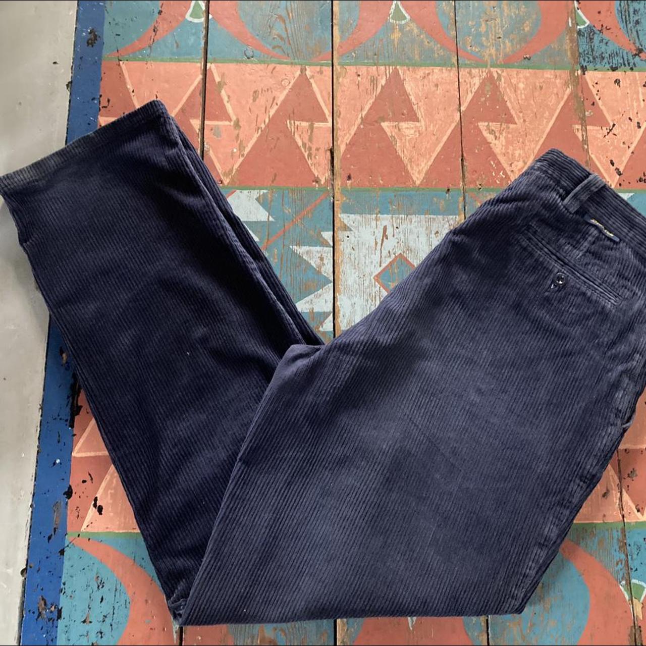 vintage dickies blue jumbo cord trousers chinos... - Depop