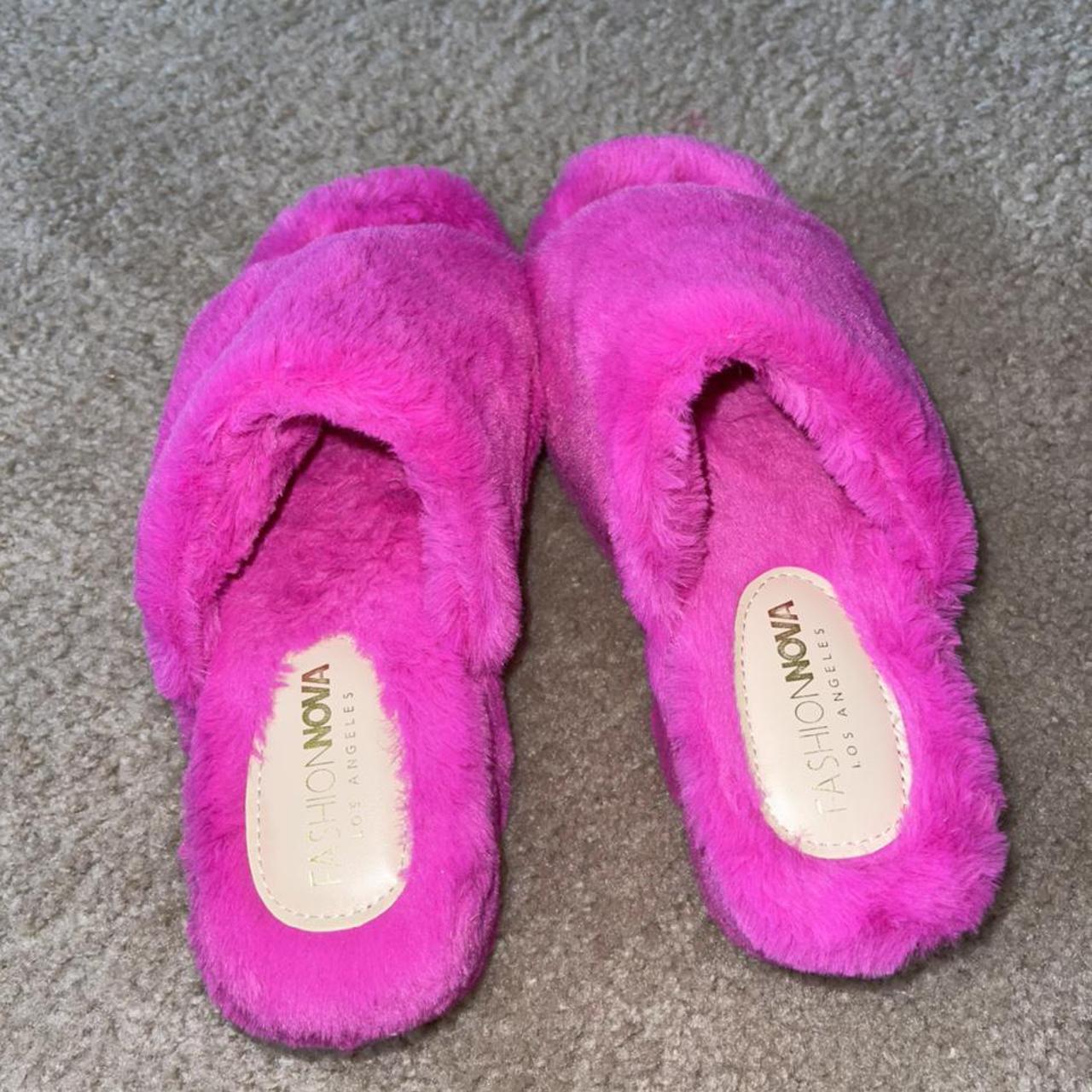 Fashion Nova Womens Pink Slides Depop 4545