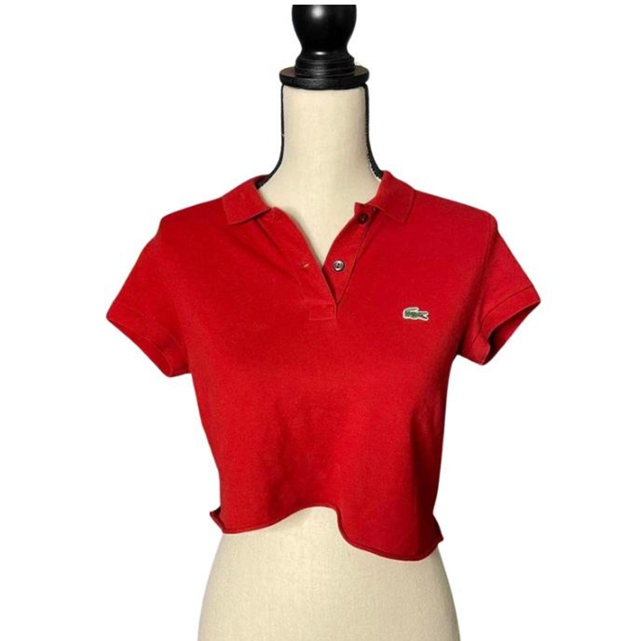 Polo crop clearance top lacoste