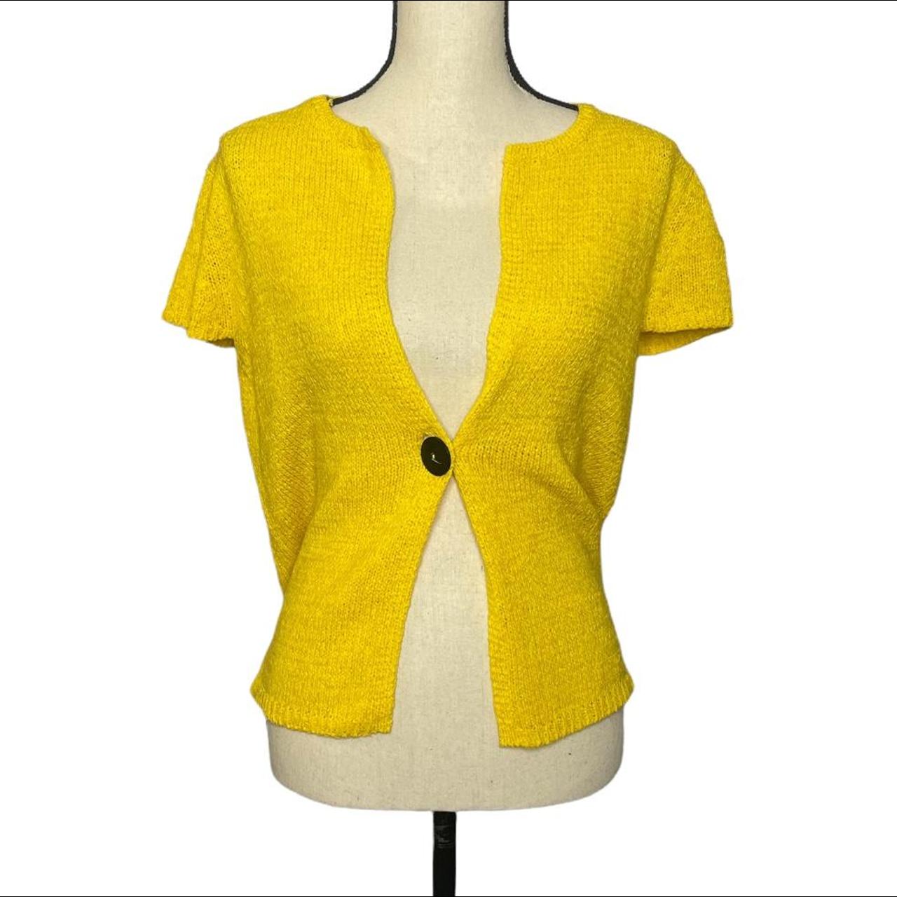 Lemon yellow outlet cardigan