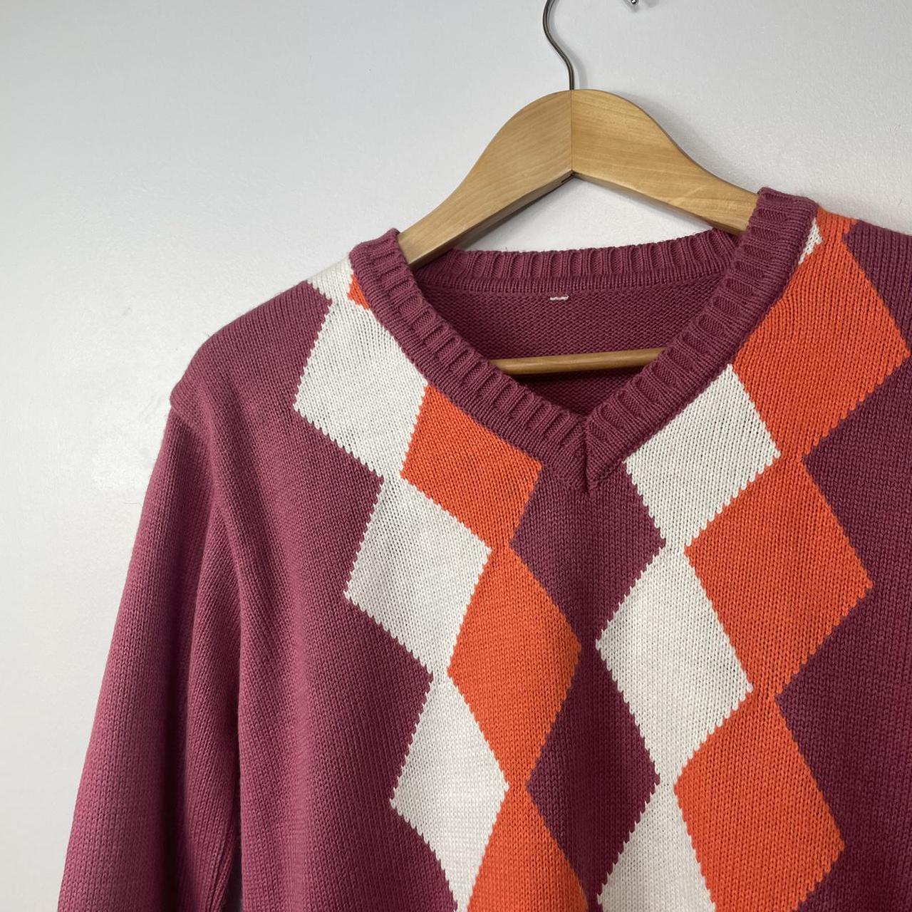 Product Image 2 - Vintage Y2K Argyle Multicoloured Jumper/Knitwear

-