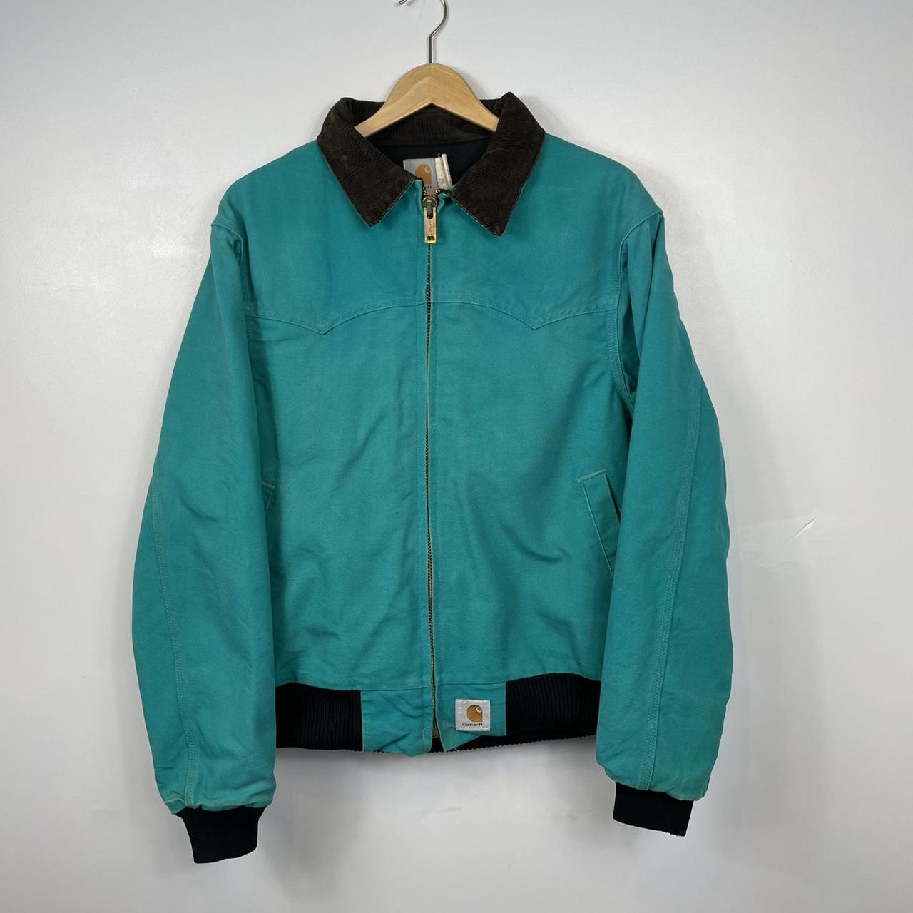 Vintage Carhartt Jacket, Green, Made in USA, Cord... - Depop