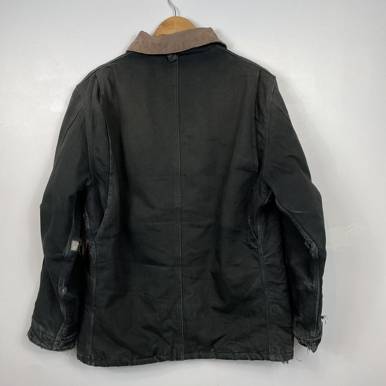 Vintage Carhartt Jacket, Black, Cord Collar, Mens... - Depop