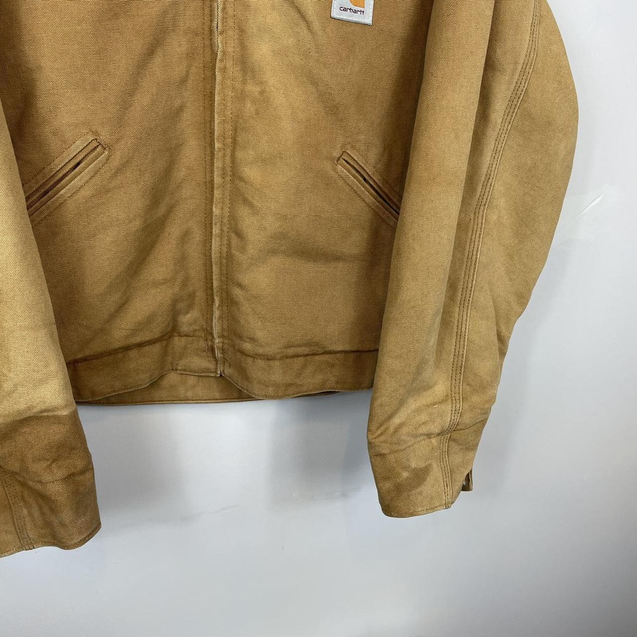 Vintage Carhartt Jacket, Detriot, Tan/Beige, Cord... - Depop