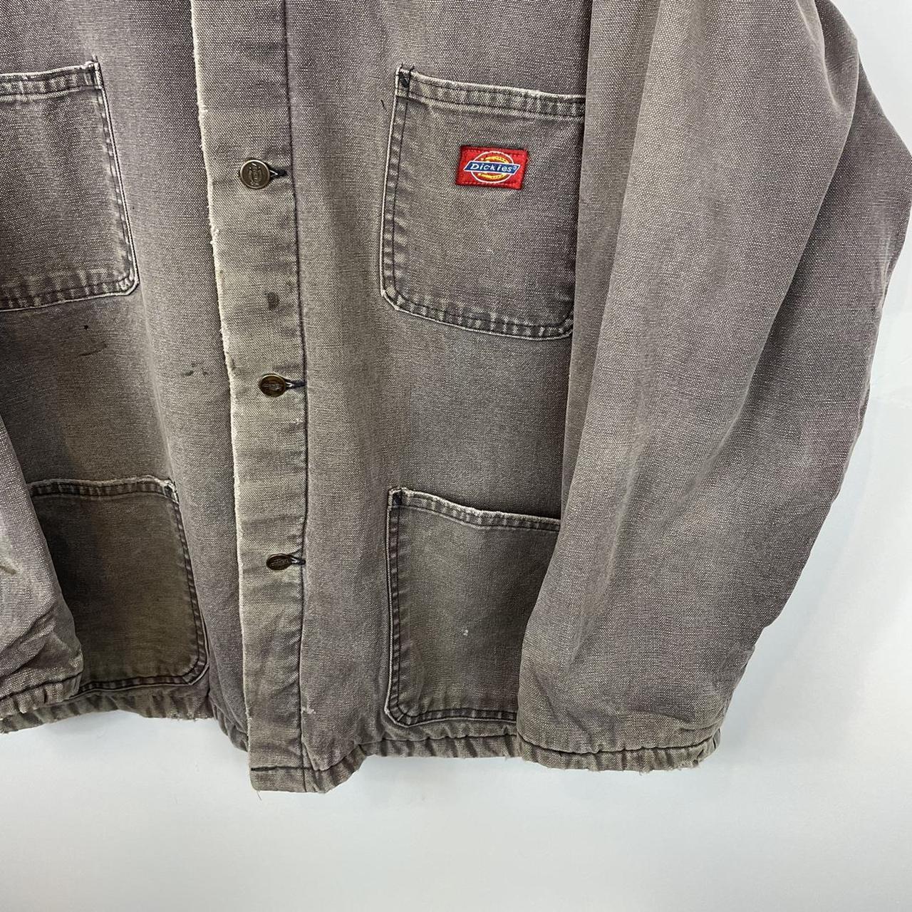 Vintage Dickies Chore Jacket/Coat, Grey, Lined, Cord... - Depop