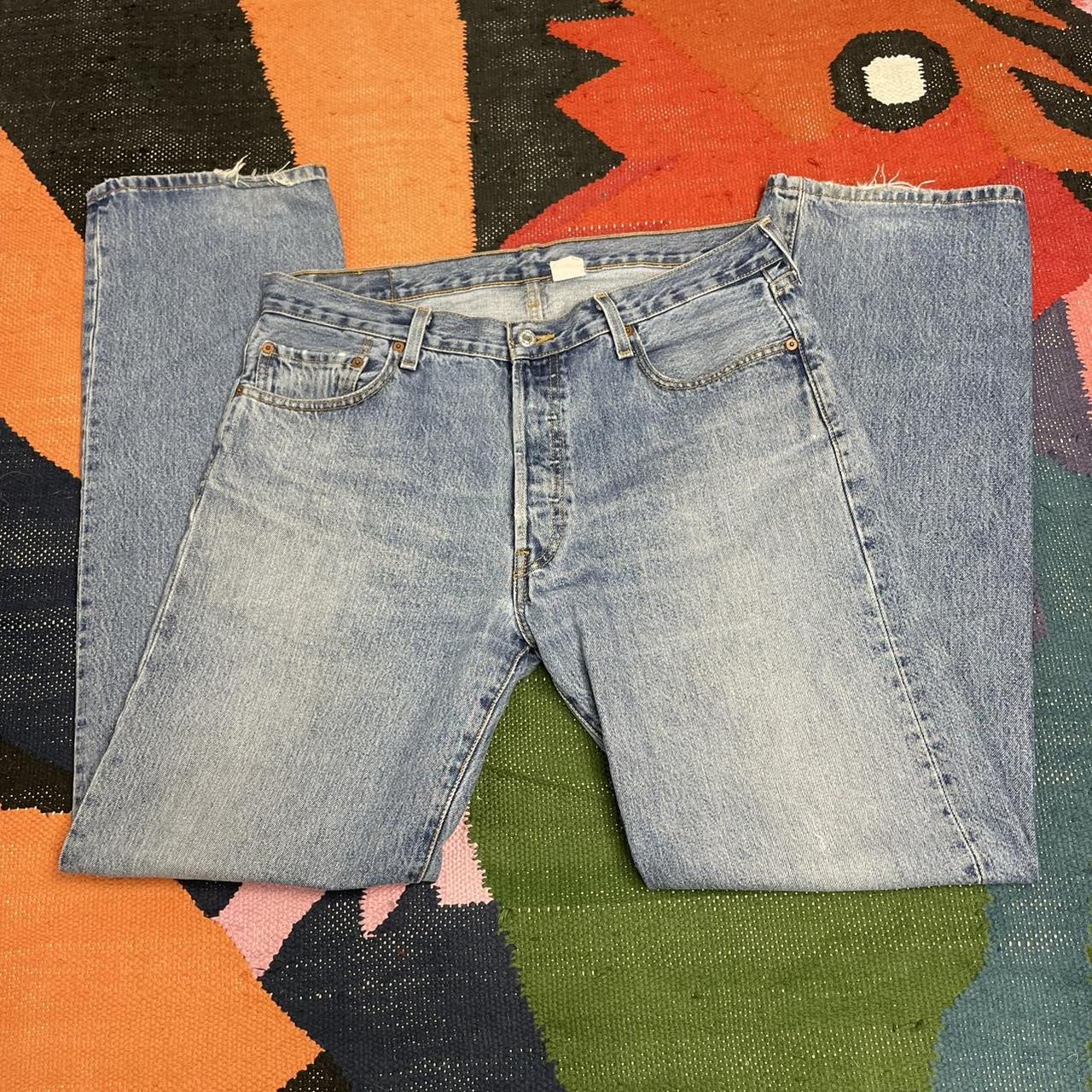 Vintage Levi’s 501 Jeans/Denim, Lightwash, W36... - Depop