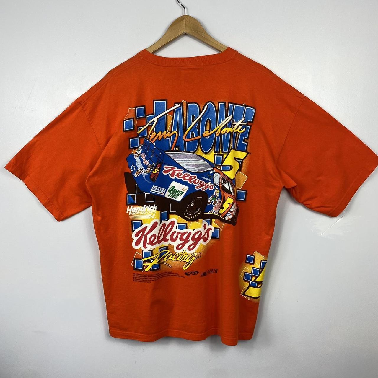 NASCAR Men's Orange T-shirt | Depop