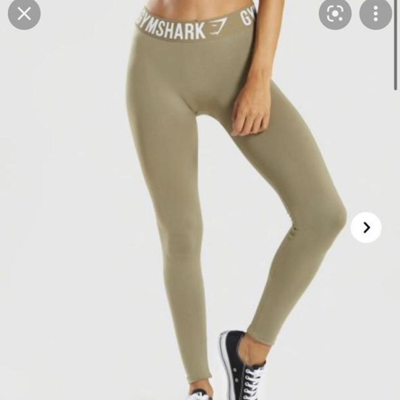 Gymshark Women's Khaki Leggings | Depop