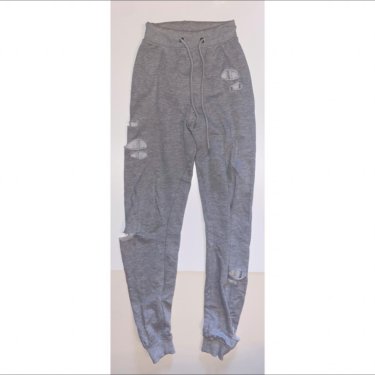 Grey on sale ripped joggers