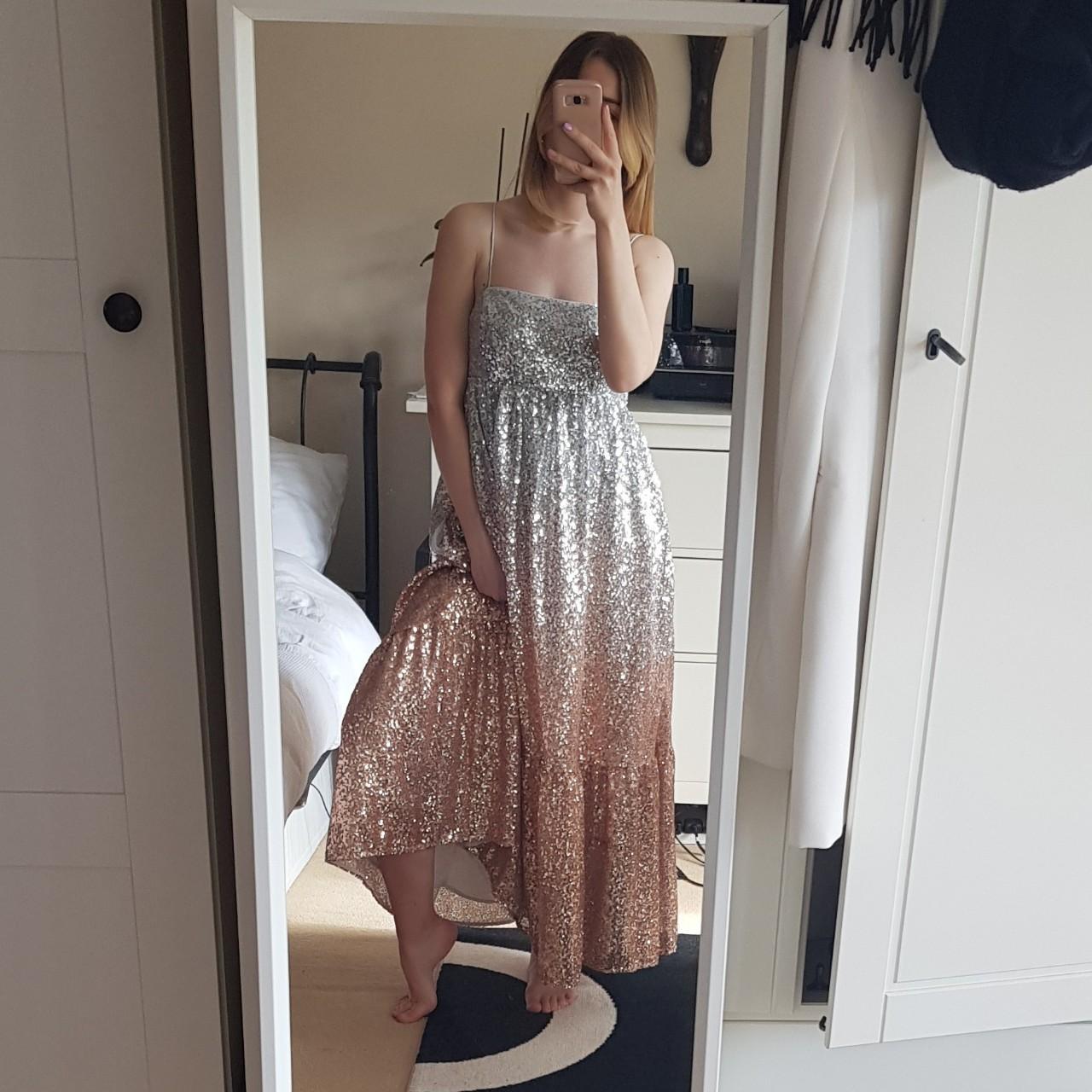 asos ombre sequin dress