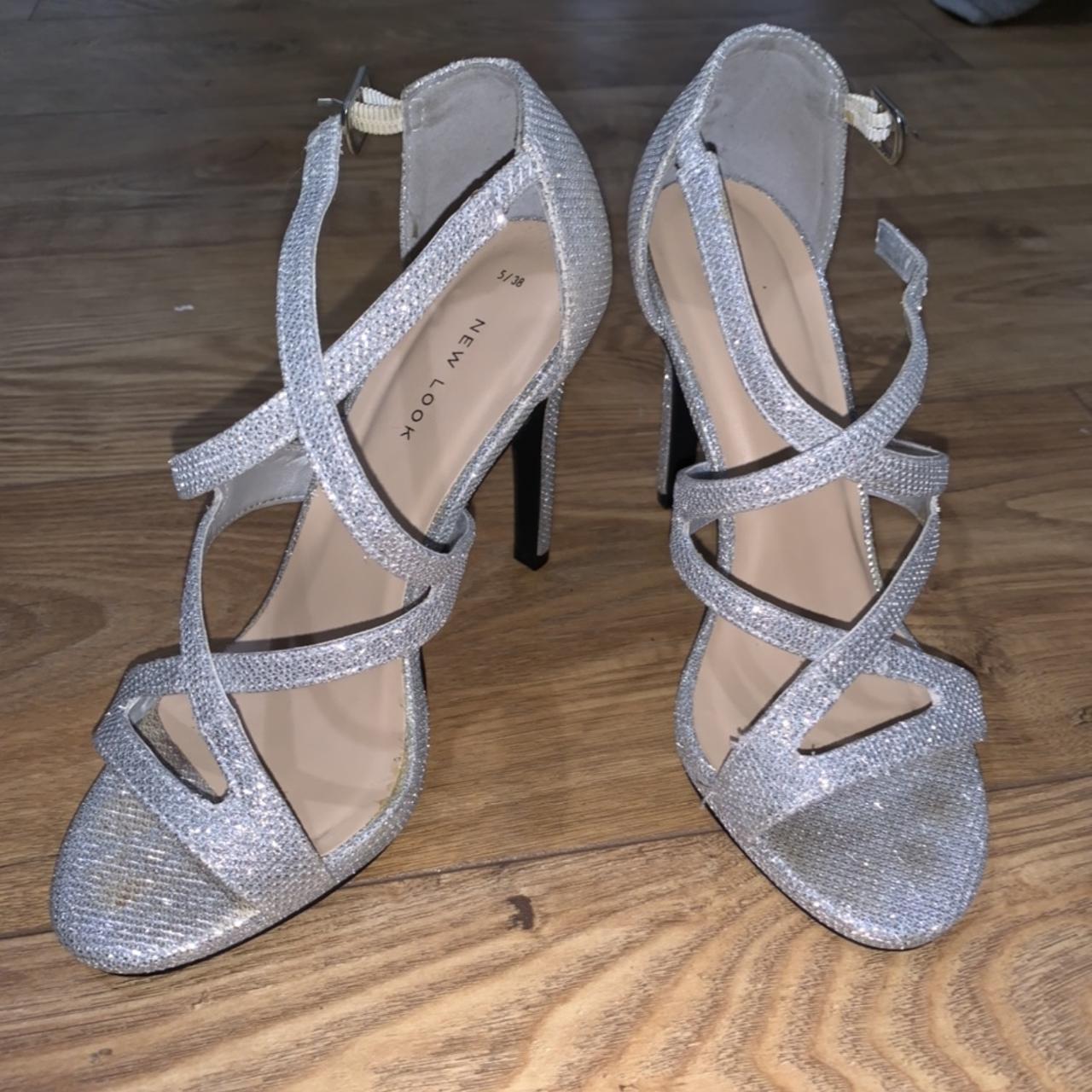 Silver sparkly heels deals for prom