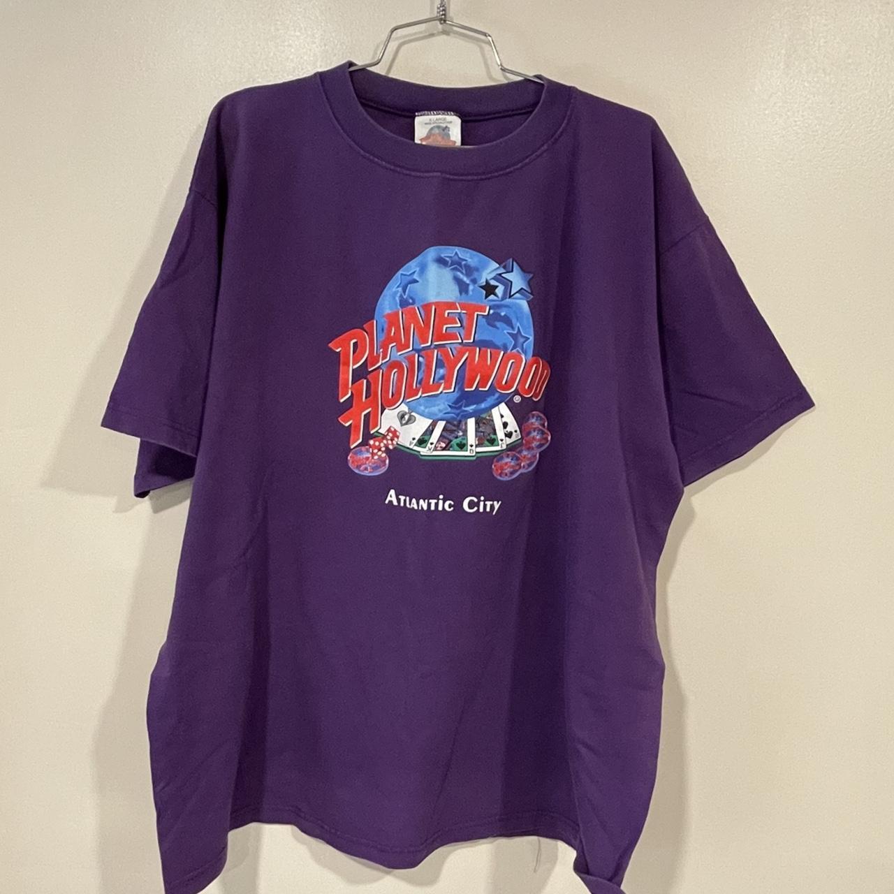 90s Planet Hollywood Atlantic City Tee Size XL FREE... - Depop