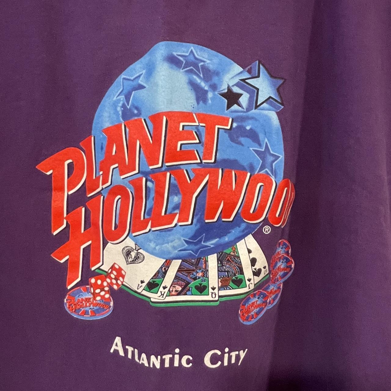 90s Planet Hollywood Atlantic City Tee Size XL FREE... - Depop