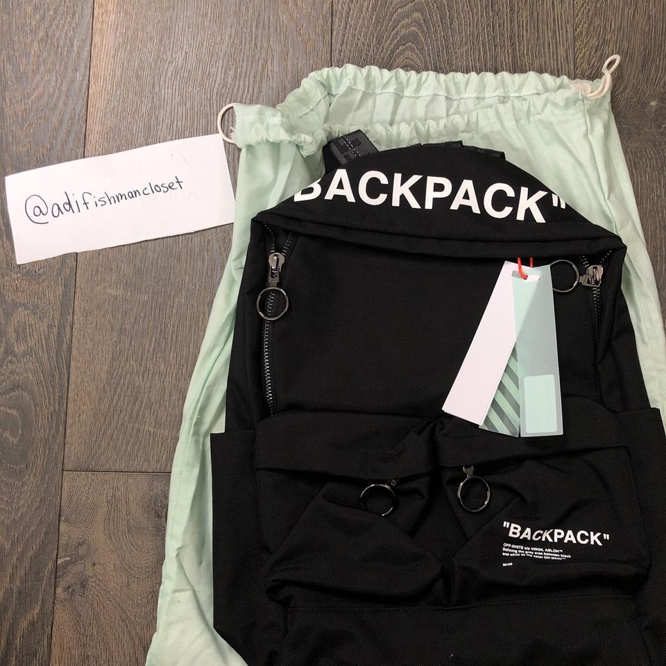 Off white quote on sale backpack