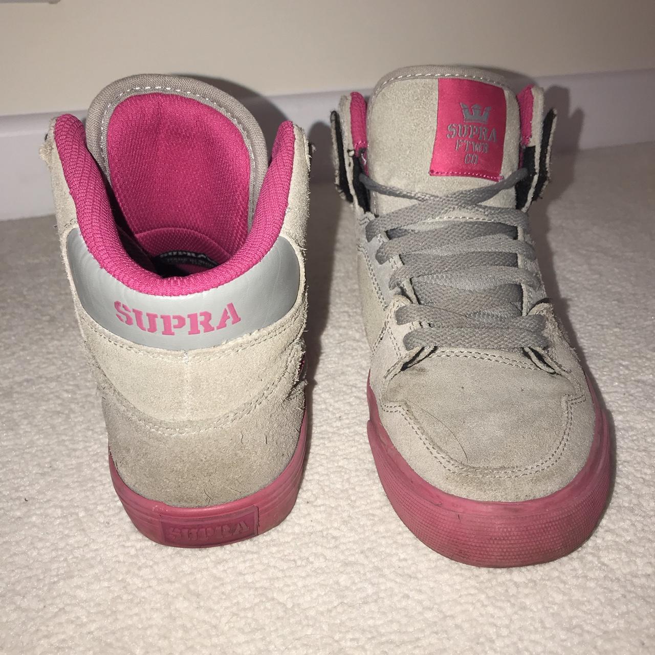 Supra skytop high hotsell tops grey/pink womens