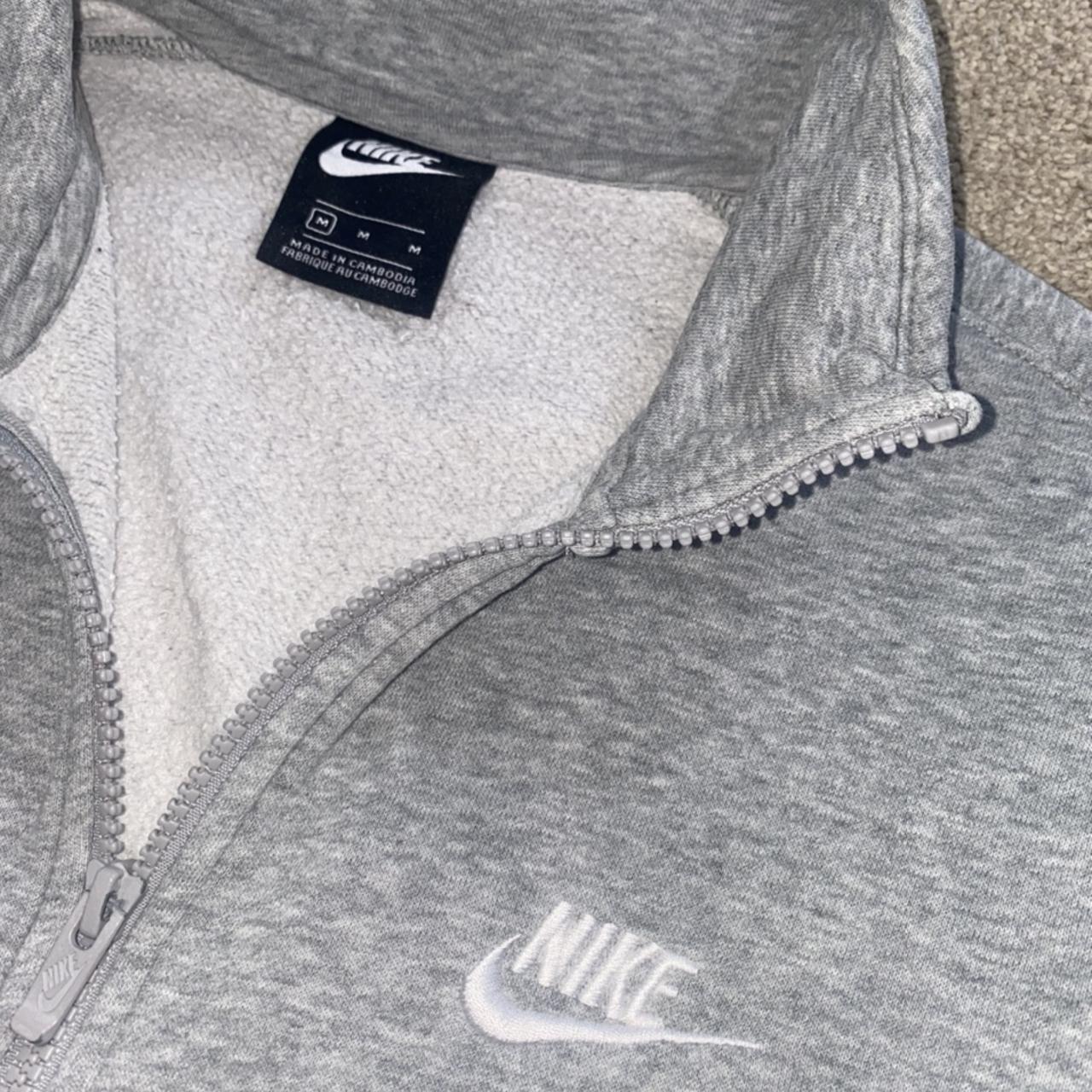 Grey Nike zip jumper / sweatshirt. Good condition... - Depop