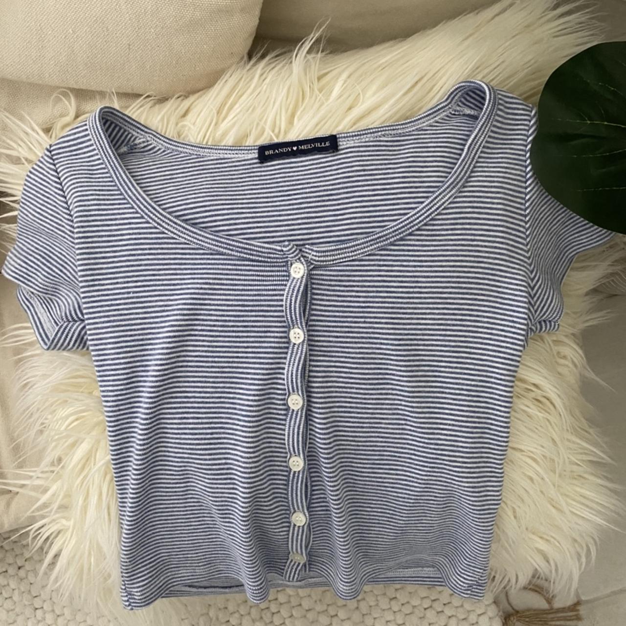 Zelly Stripe Top  Striped top, Brandy melville outfits summer