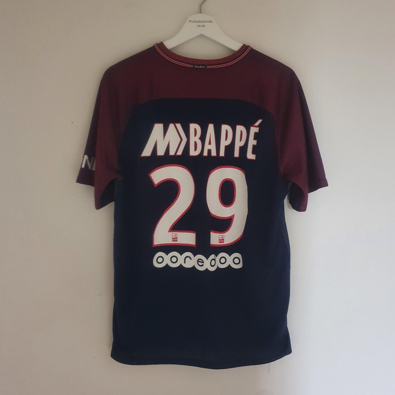 PARIS SAINT-GERMAIN PSG FRANCE NIKE 2017-2018 KYLIAN MBAPPE #29 RC ROOKIE  JERSEY