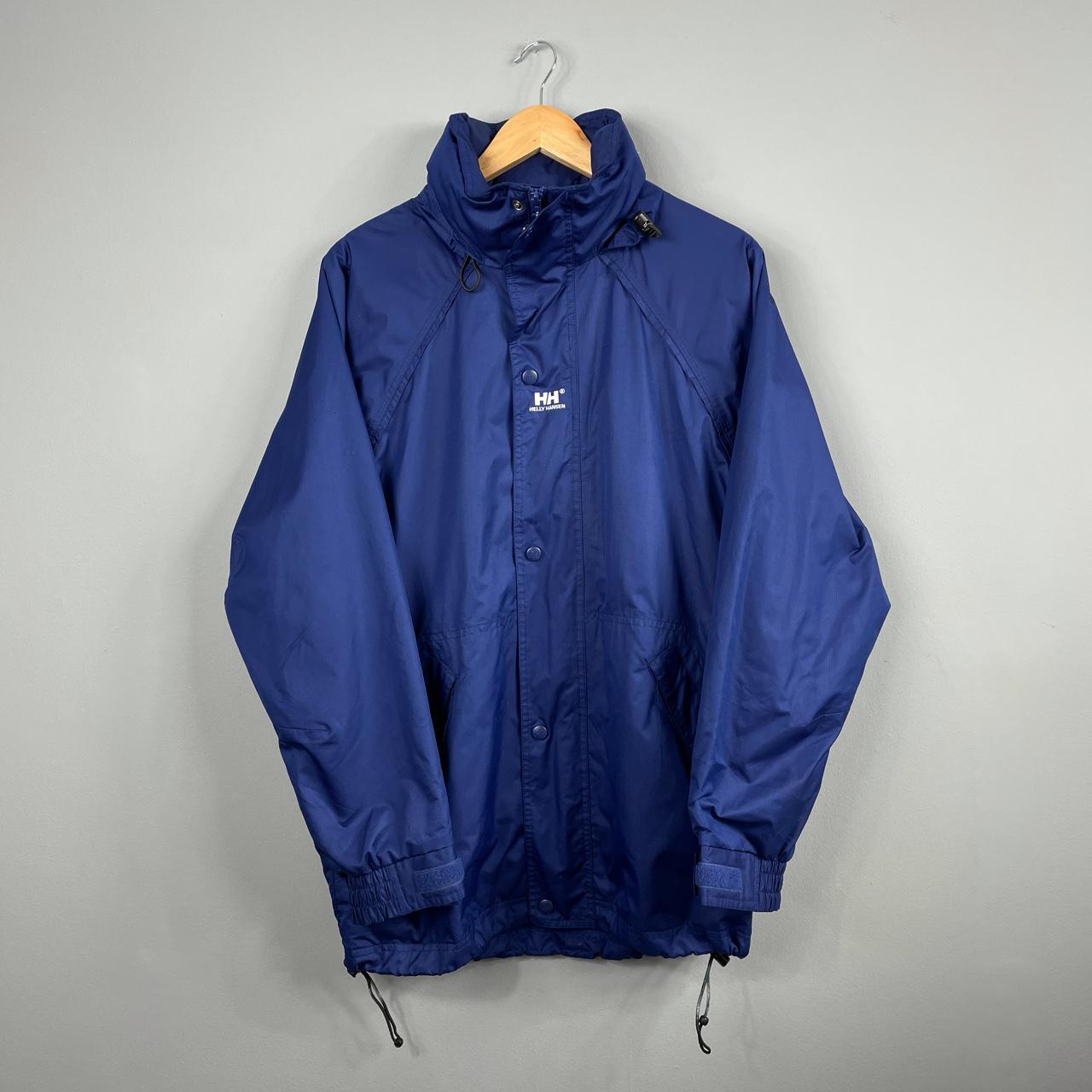 Vintage blue Helly Hansen helly-tech coat - Large... - Depop