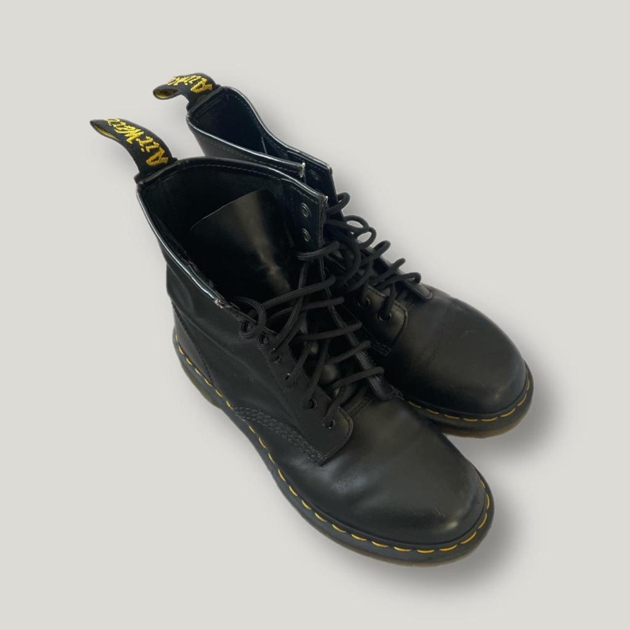 Dr. Martens 1460 Smooth Black Leather Boots - UK 6... - Depop