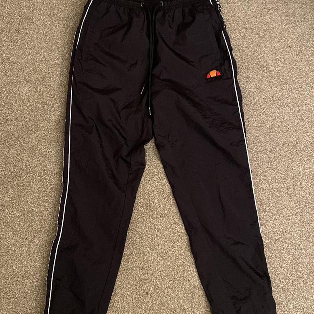 Ellesse Black Nylon Joggers With Ellesse Tape On Depop 4687