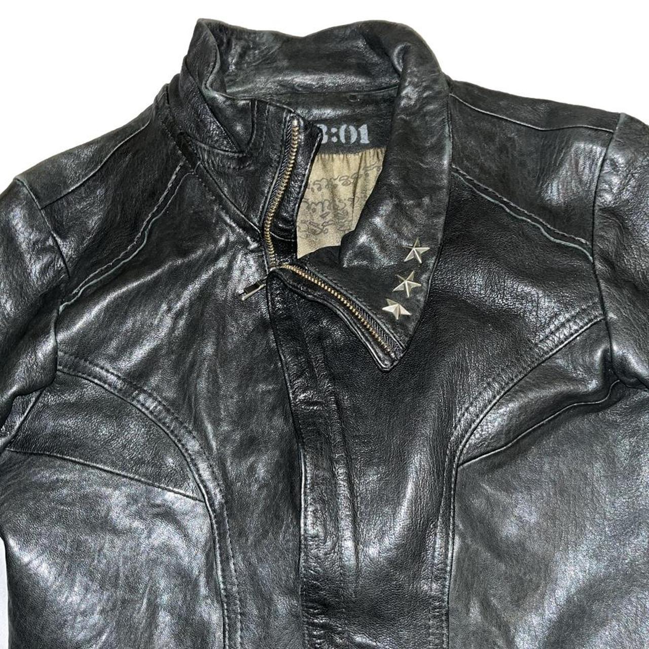 14th addiction TY-B 01 Sheepskin Leather Jacket Size... - Depop