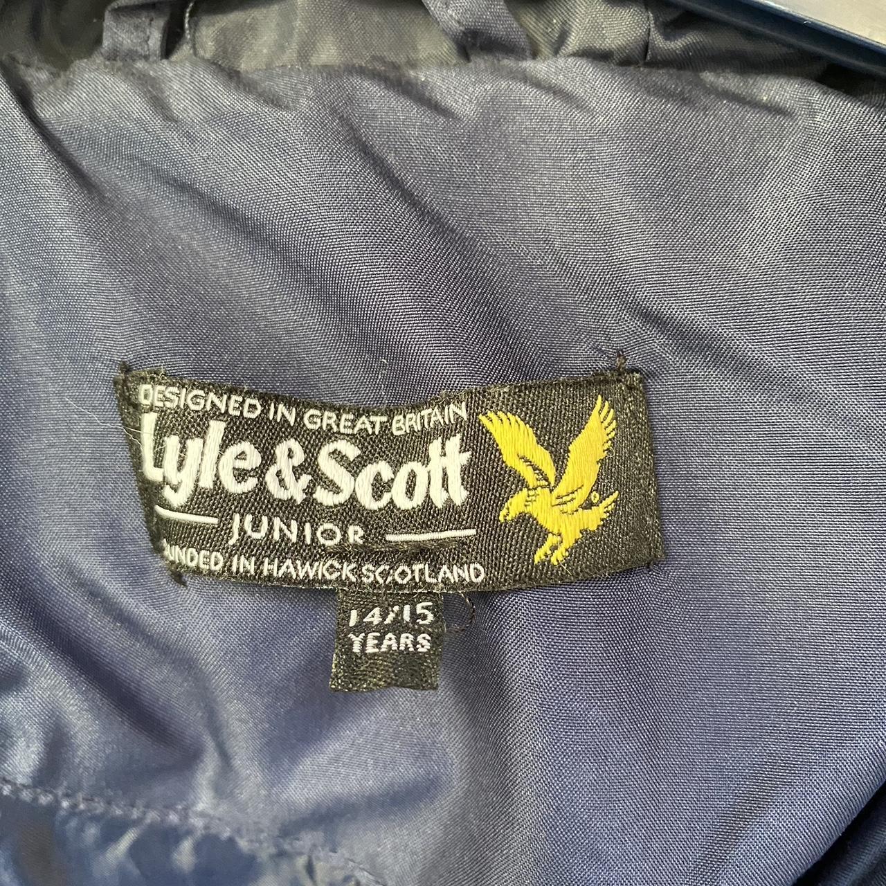 Lyle & Scott Men's Navy and Blue Jacket | Depop