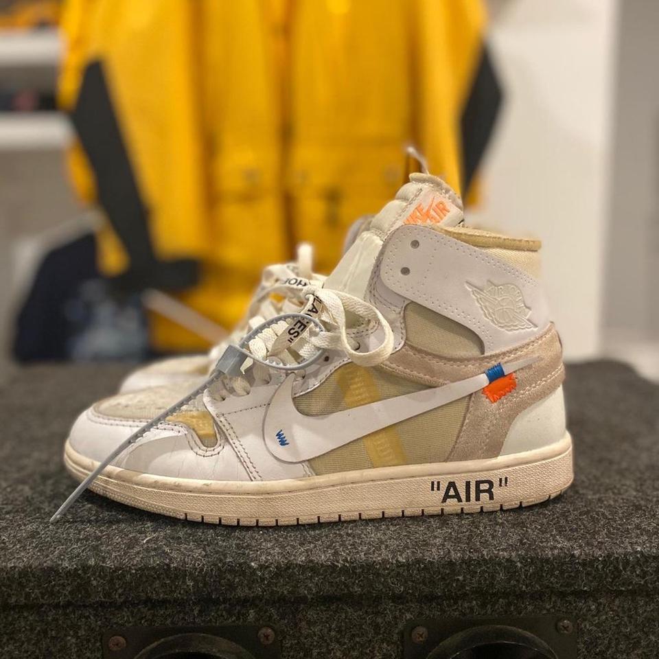 OFF WHITE x AIR JORDAN 1 ‘WHITE’ NRG AQ0818 100 SIZE 9 100% AUTHENTIC -  PREOWNED