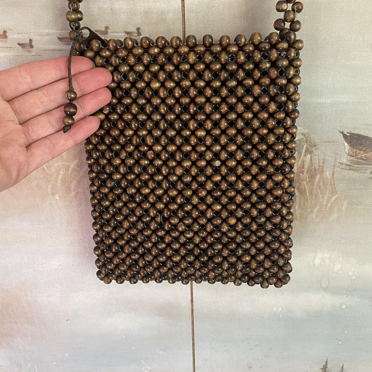 Product Image 3 - Vintage brown wooden beaded bag