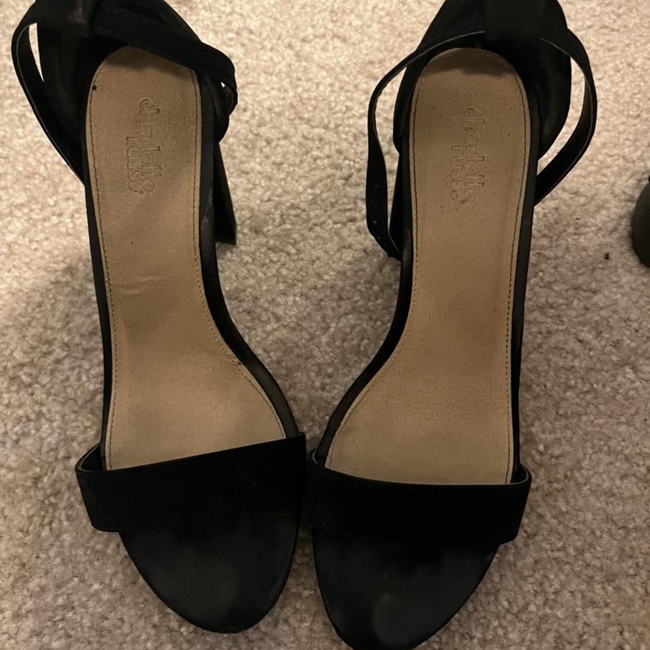 SIZE 9 charlotte russe black suede heels - Depop