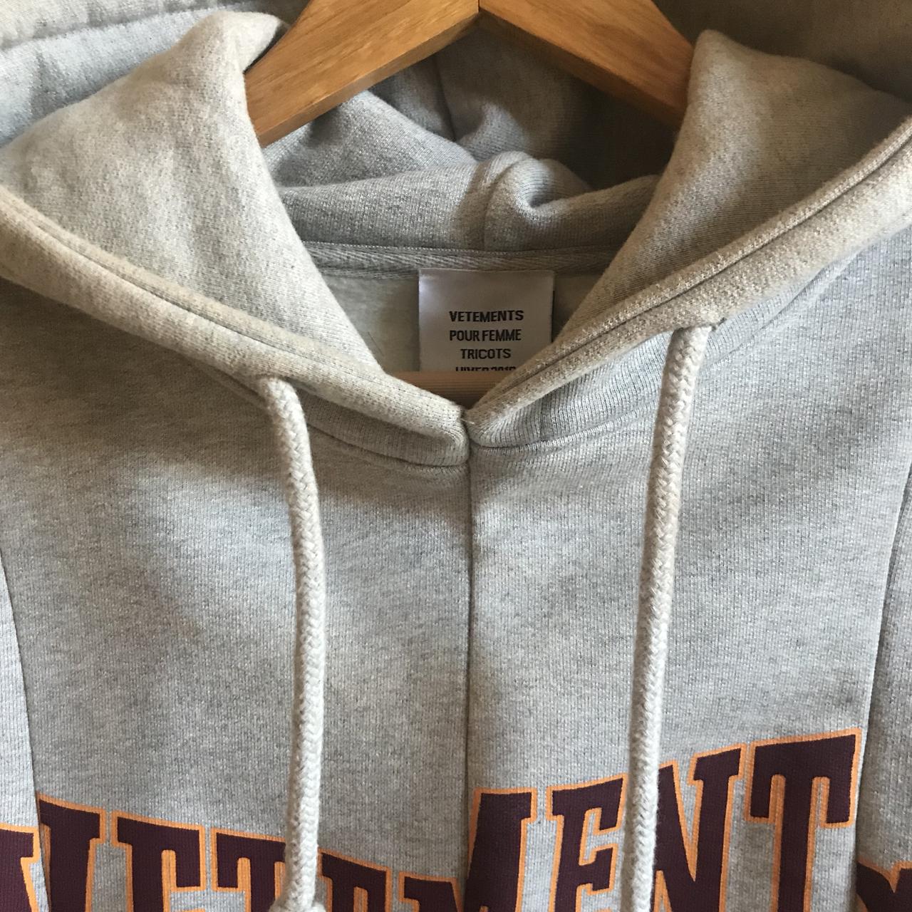 Vetements reversible outlet hoodie grey