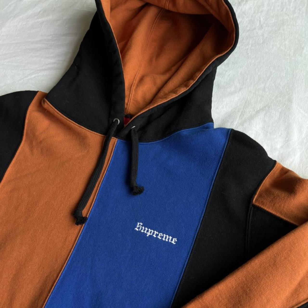 Blue and 2025 orange supreme hoodie