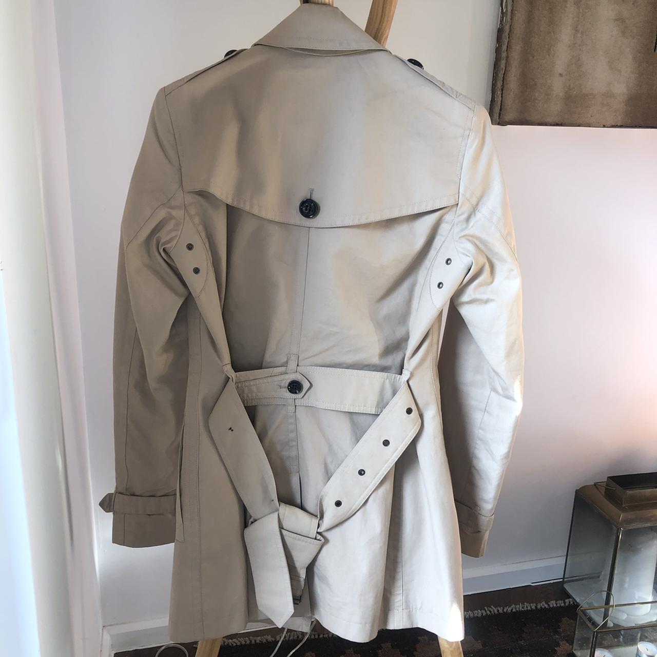 BURBERRY BRIT trench coat Size UK4 Pink stain on... - Depop