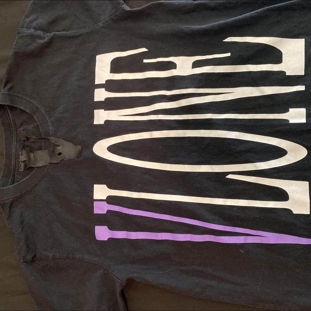 Vlone Men's Purple and Black Tshirt Depop