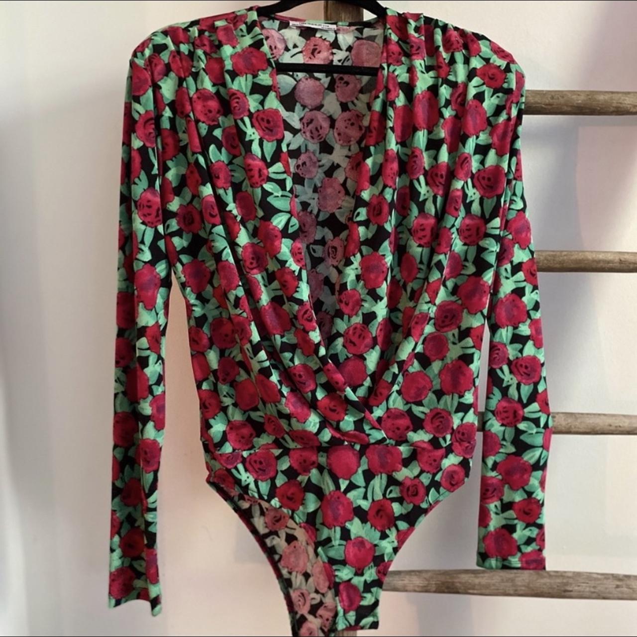 red and green bodysuit