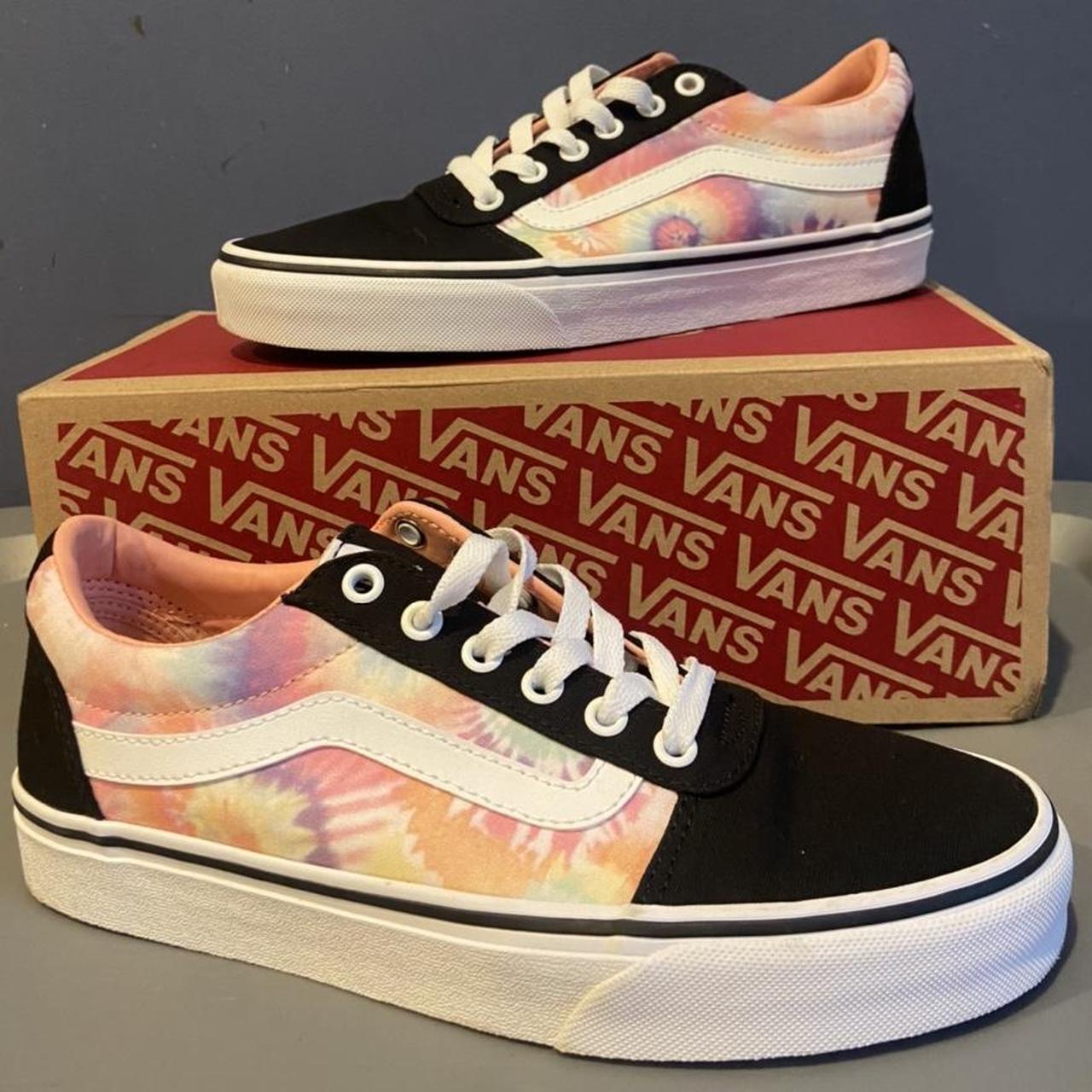 Tie Dye Salmon/White Vans Brand New, Never... Depop