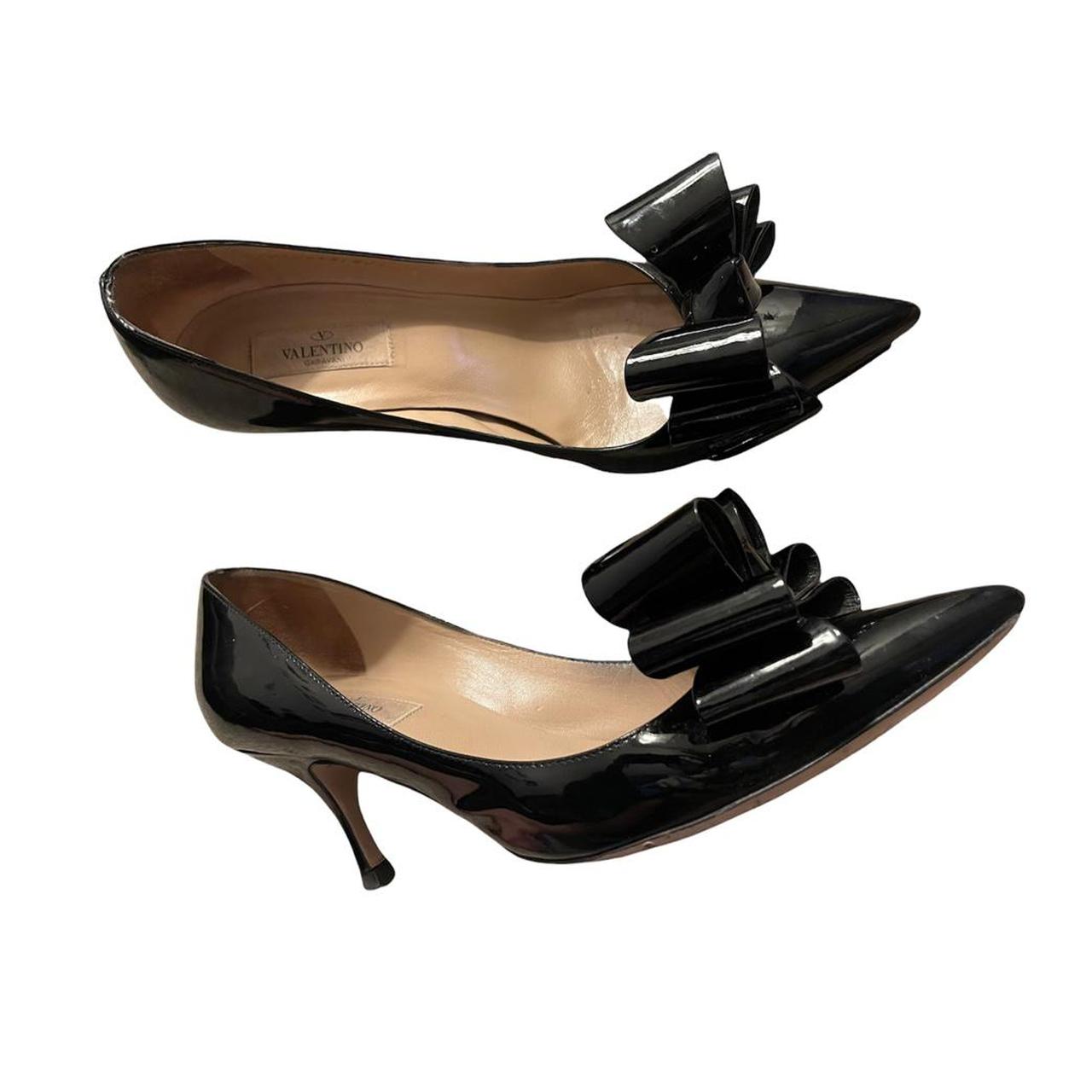 VALENTINO Couture Bow Patent outlet Leather Mules Sandals