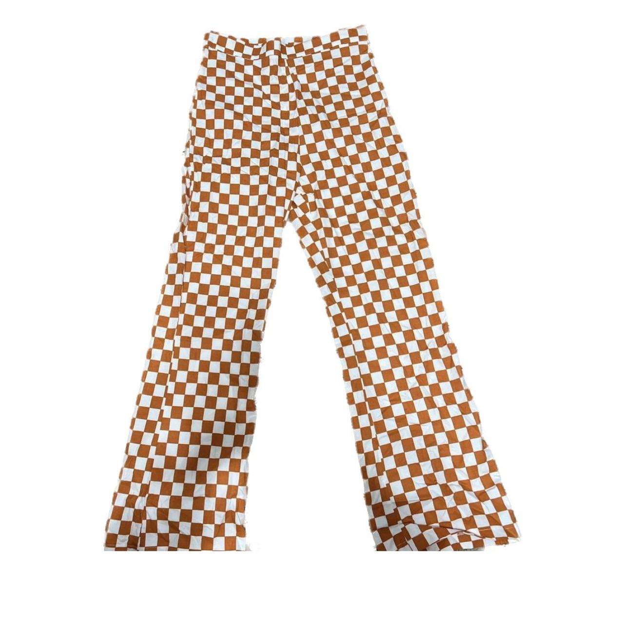 verge girl checkered flare pants 🧡 DEPOP PAYMENTS... Depop