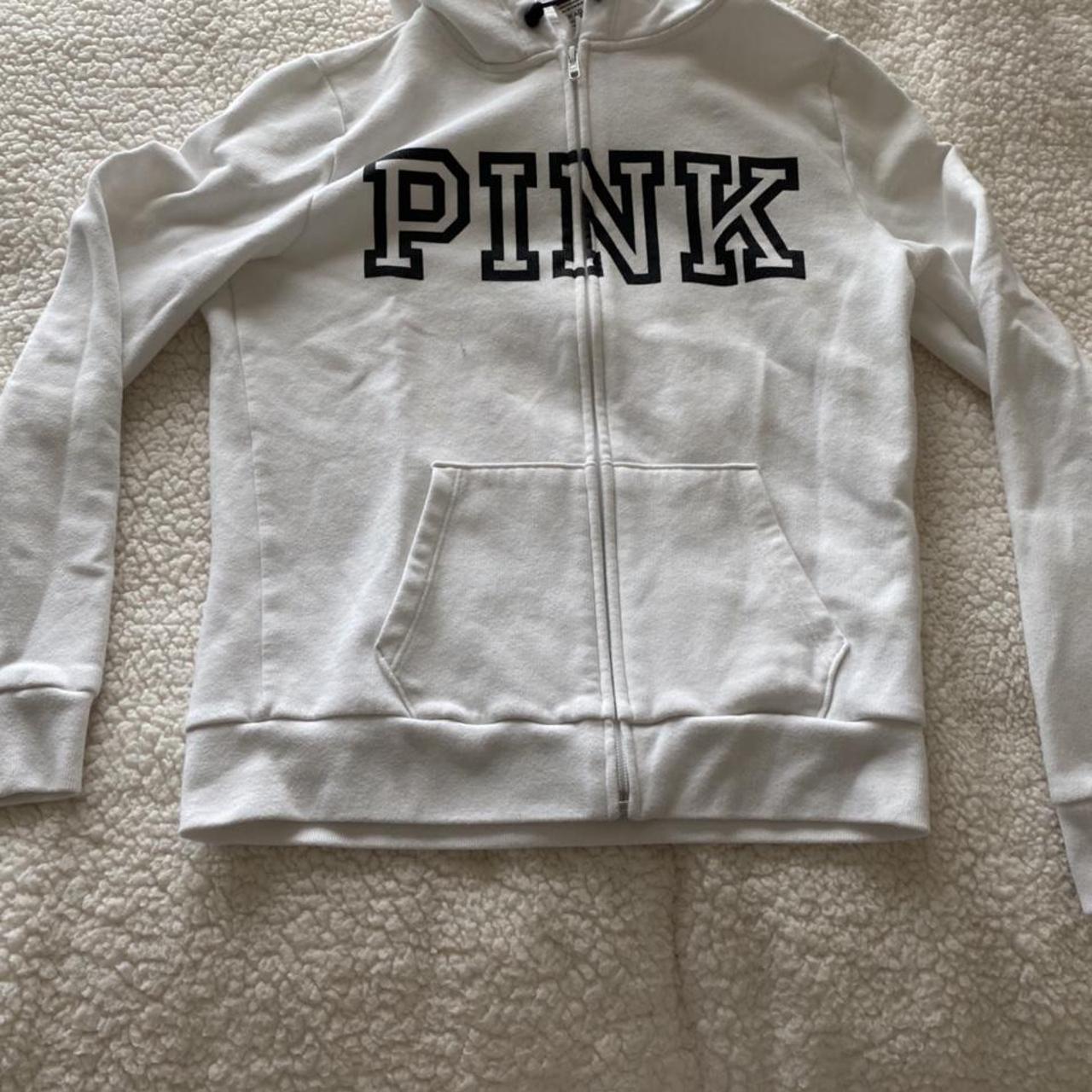 Pink zip up hoodie. Lightweight hoodie with no flaws... - Depop