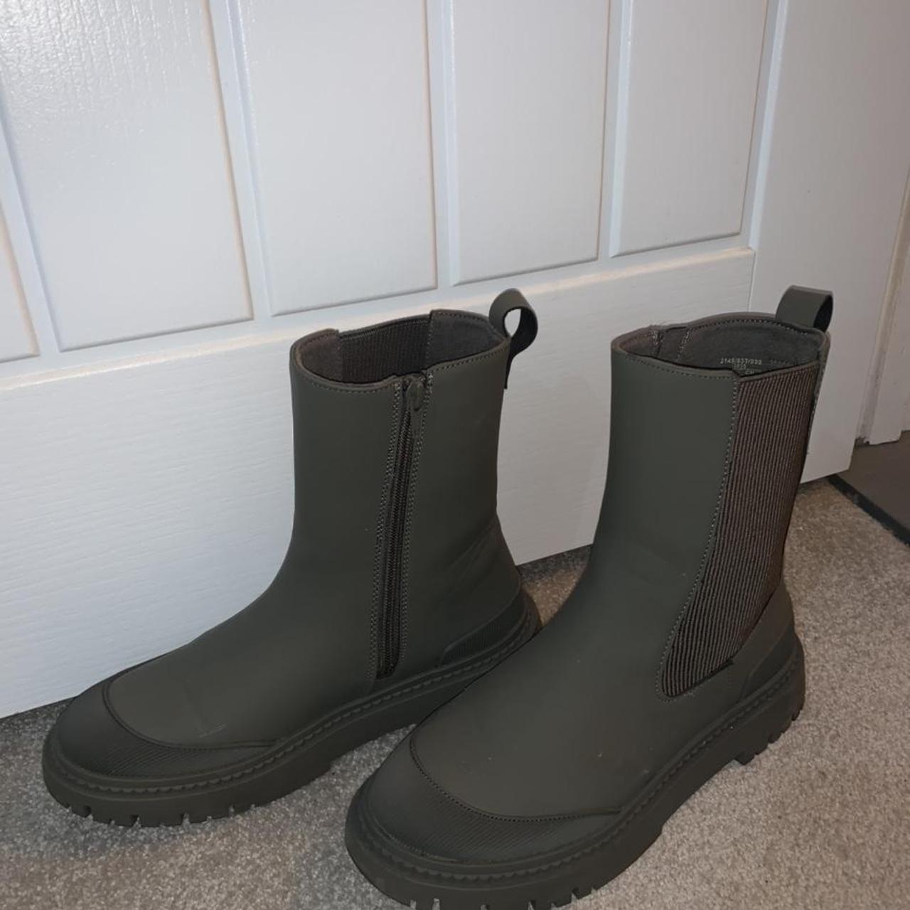 Zara rubberised ankle boots. Size 5 worn once but... Depop