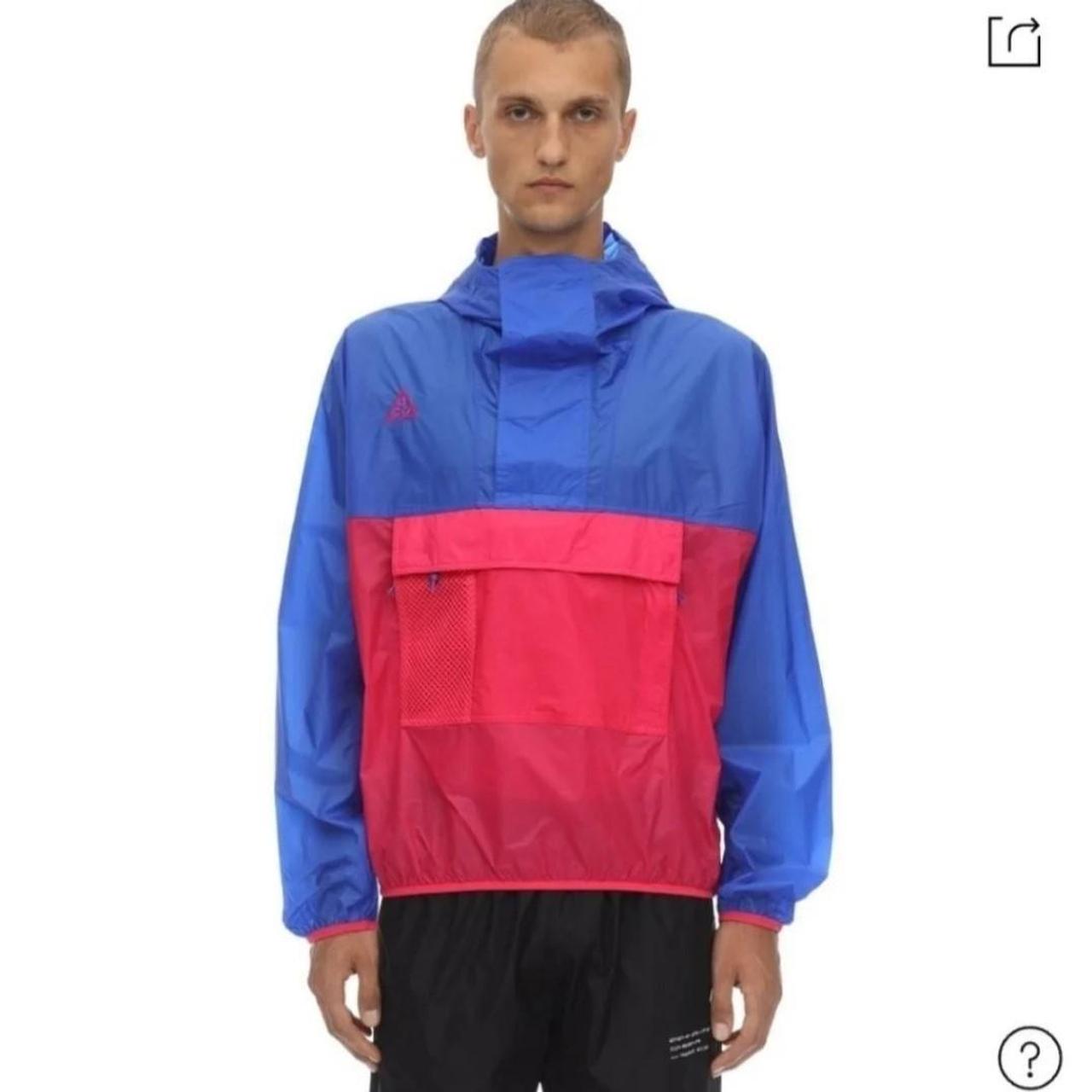 Nike ACG windbreaker in hot pink and royal blue.... - Depop